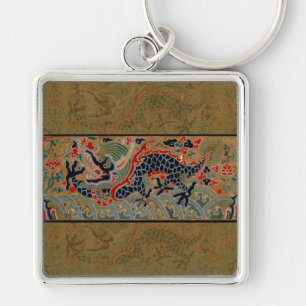 Chinese Dragon Symbol Antique Asian Key Ring