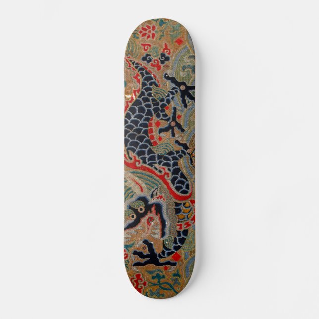 Chinese Dragon Symbol Antique Asian Skateboard (Front)