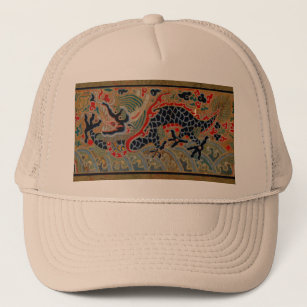Chinese Dragon Symbol Antique Asian Trucker Hat