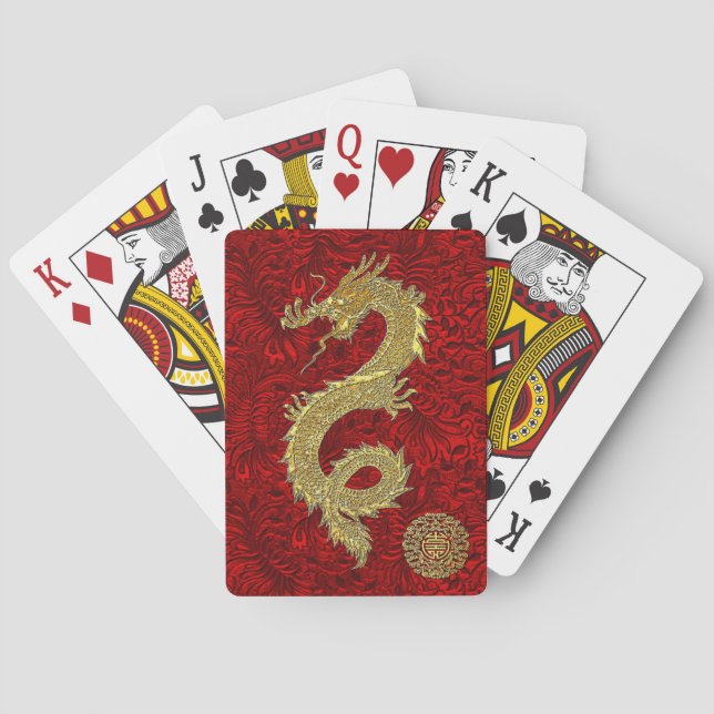 Chinese Dragon Symbol Playing Cards (Back)