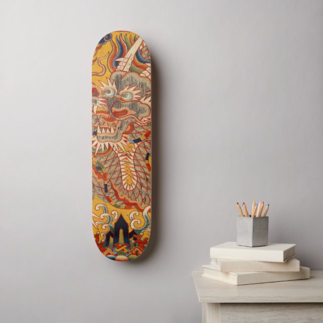 Chinese Dragon Vintage Tapestry Cool Wall Art Skateboard (Wall Art)