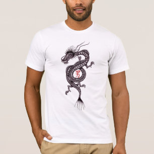 Chinese dragon with symbol for man t-shirt