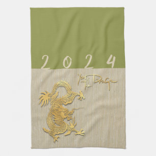 Chinese Dragon Year 20214 choose colour KT Tea Towel