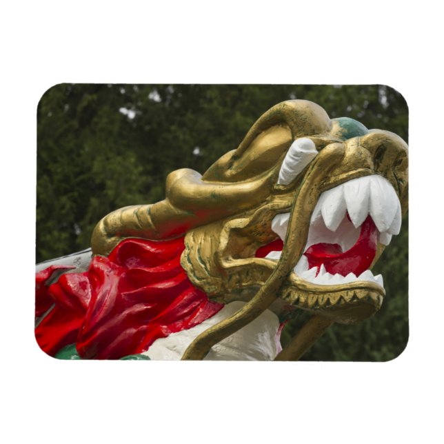 Chinese dragonboat figurehead, Stanley Park Magnet (Horizontal)
