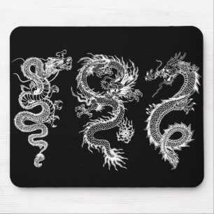 Chinese dragons mouse mat