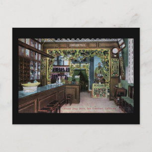Chinese Drug Store in San Francisco Vintage Postcard