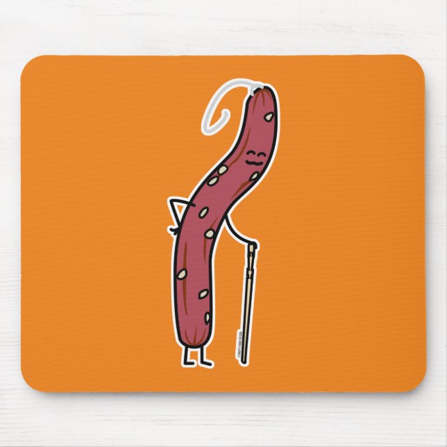 Chinese dry sausage aged fat Cantonese Lap Cheong Mouse Mat (Front)