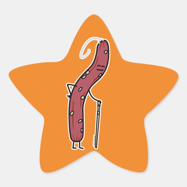 Chinese dry sausage aged fat Cantonese Lap Cheong Star Sticker (Front)