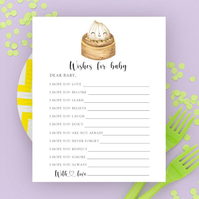 Chinese dumpling baby shower Wishes for baby (Creator Uploaded)