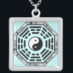 Chinese Eight Trigrams Yin-Yang Symbol Pendant<br><div class="desc">Balance,  energy and good feng-shui be with you wherever you go with this gift of silver yin-yang symbol circled by the Eight Trigrams. Please click "customise it" button to change background colour,  ie: white,  grey,  light purple... ..,  of this pendant prior ordering to suit your taste.</div>