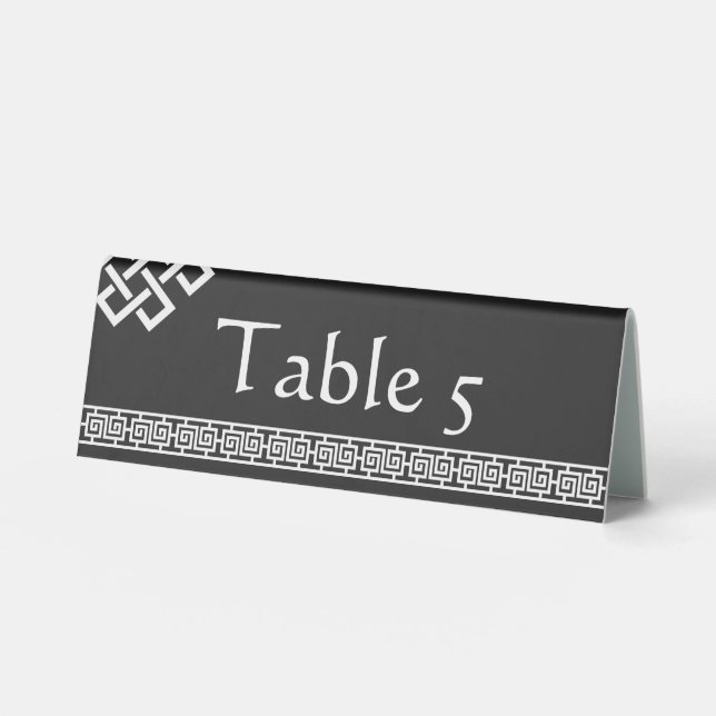 Chinese Elegance in Black Table Tent Sign (Front)