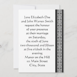 Chinese Elegance in Black Wedding Invitation