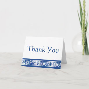 Chinese Elegance in Blue Thank You Card