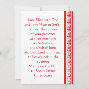 Chinese Elegance in Cherry Wedding Invitation