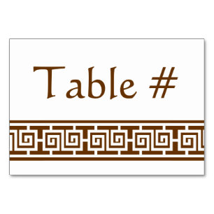Chinese Elegance in Chocolate Table Card