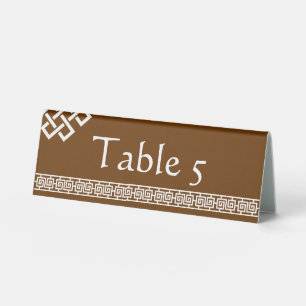Chinese Elegance in Chocolate Table Tent Sign
