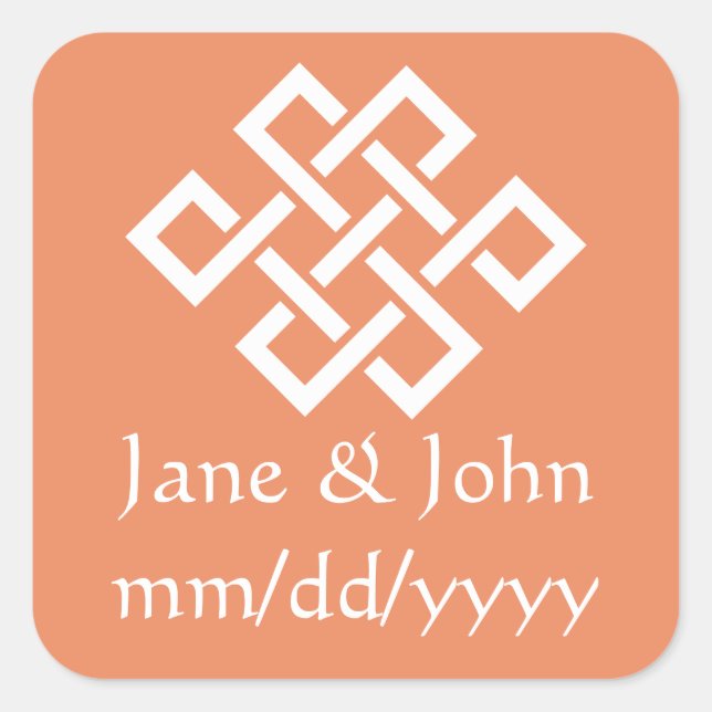 Chinese Elegance in Coral Sticker (Front)