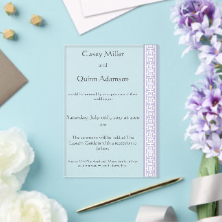 Chinese Elegance in Lavender Acrylic Wedding Invitations