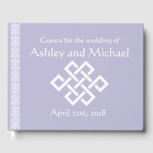 Chinese Elegance in Lavender Guest Book