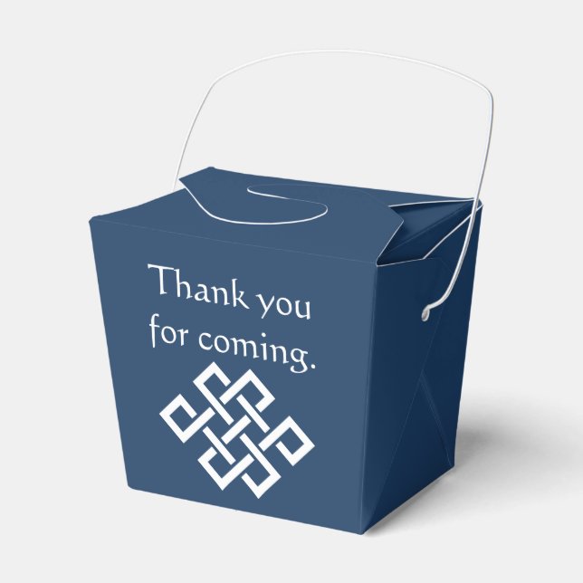 Chinese Elegance in Navy Favour Box (Front Side)