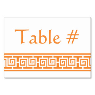 Chinese Elegance in Orange Table Card