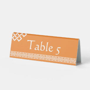 Chinese Elegance in Orange Table Tent Sign