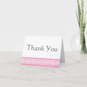 Chinese Elegance in Petal Pink Thank You Card