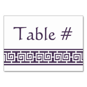 Chinese Elegance in Purple Table Card