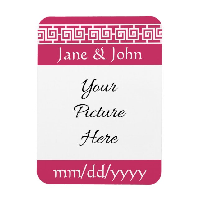 Chinese Elegance in Raspberry Reminder Magnet (Vertical)