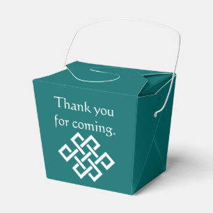Chinese Elegance in Teal Favour Box
