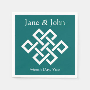 Chinese Elegance in Teal Napkins