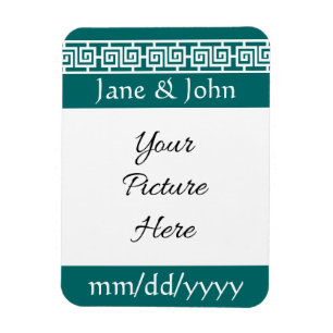 Chinese Elegance in Teal Save-the-Date Magnet