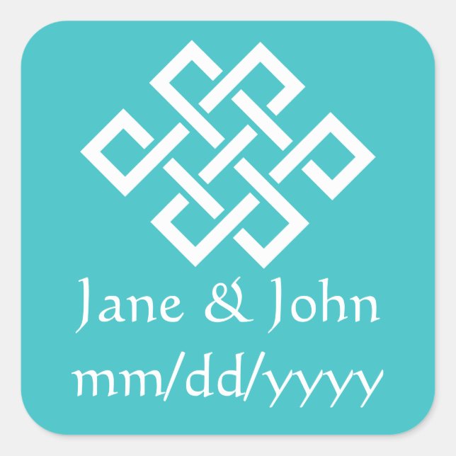 Chinese Elegance in Turquoise Sticker (Front)