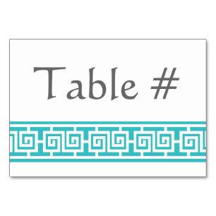Chinese Elegance in Turquoise Table Card
