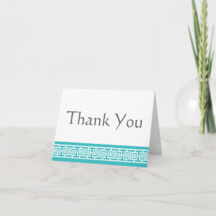 Chinese Elegance in Turquoise Thank You Card