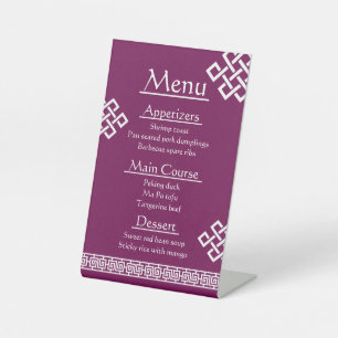 Chinese Elegance in Wine Pedestal Sign