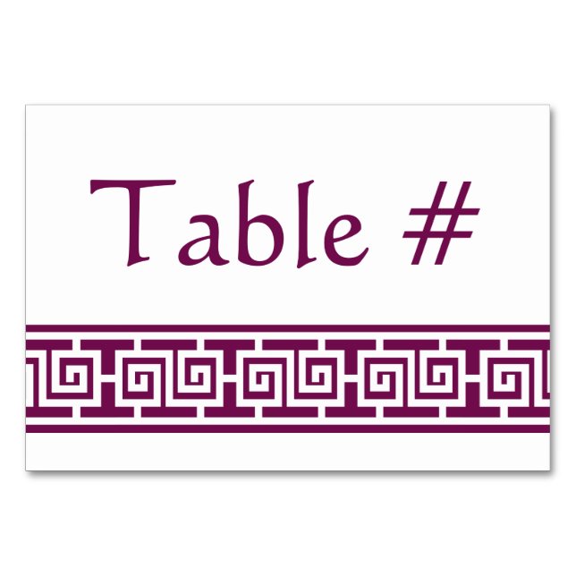 Chinese Elegance in Wine Table Card (Front)