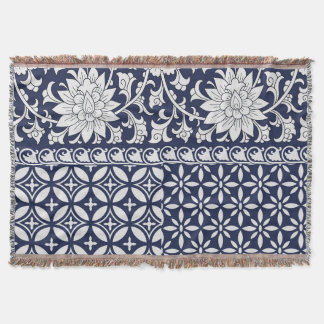 Chinese Elegance: Seamless Ornament Throw Blanket