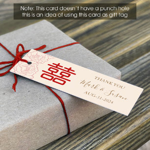 Chinese Elegant Wedding Tag (1x3 inch)