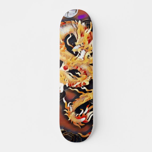 Chinese Emperor Dragon Element Custom Pro Board Skateboard (Front)