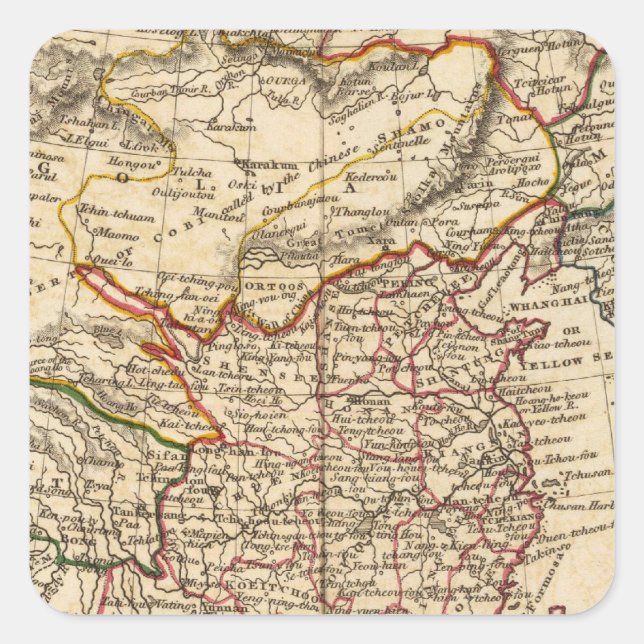 Chinese Empire Square Sticker (Front)