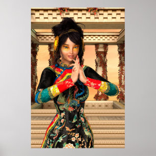 Chinese Empress Fantasy Portrait Art Poster