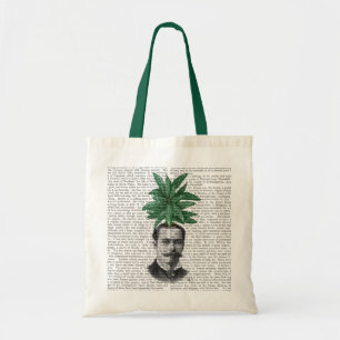 Chinese Evergreen Head Plant Head Tote Bag