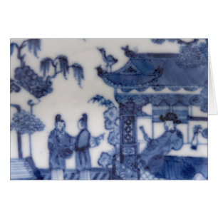Chinese Export blue & white scene from 1760