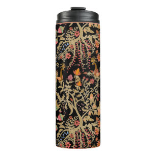 Chinese fairy floral pattern with beautiful birds  thermal tumbler