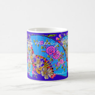 Chinese Fan Blue Mug