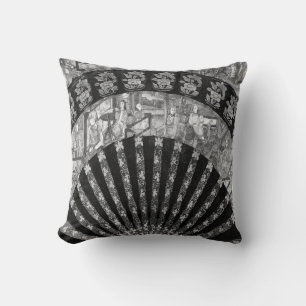 Chinese Fan Design Cushion