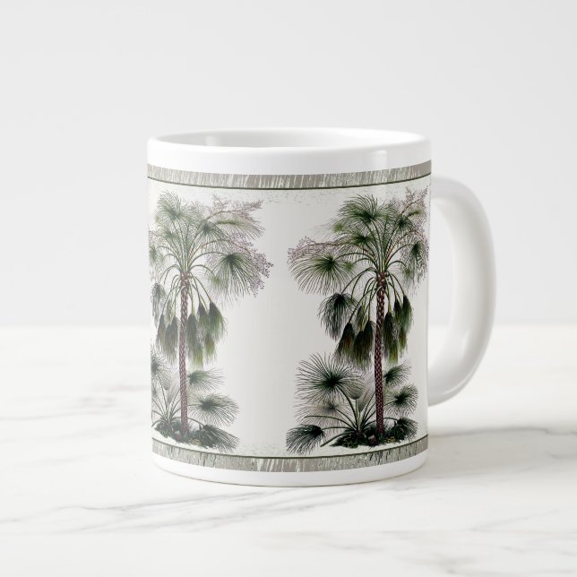 Chinese Fan Palms Botanical Jumbo Mug (Front Right)