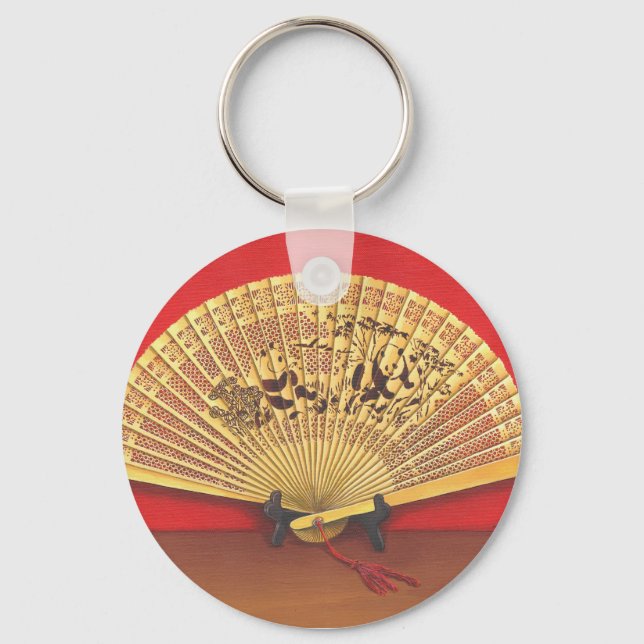 Chinese fans key ring (Front)