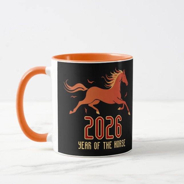 Chinese Fire Horse New Year 2026  Mug (Left)
